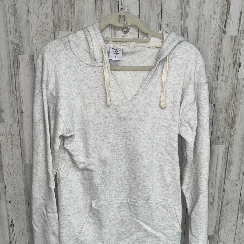 S Lt Grey Vcut Hoodie