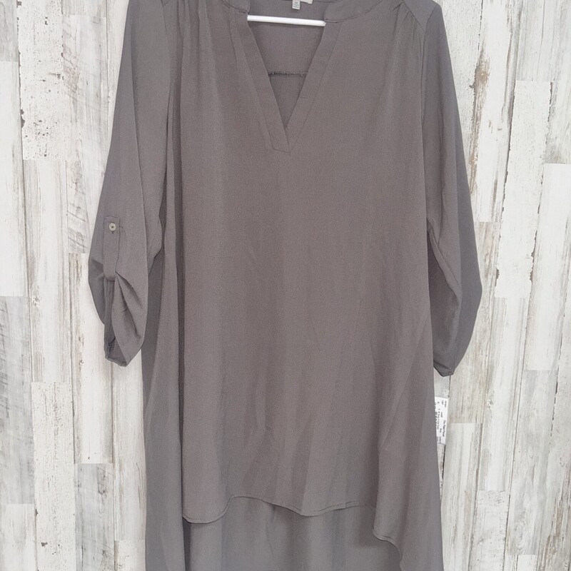 M Grey V Cut Tunic, Grey, Size: Ladies M