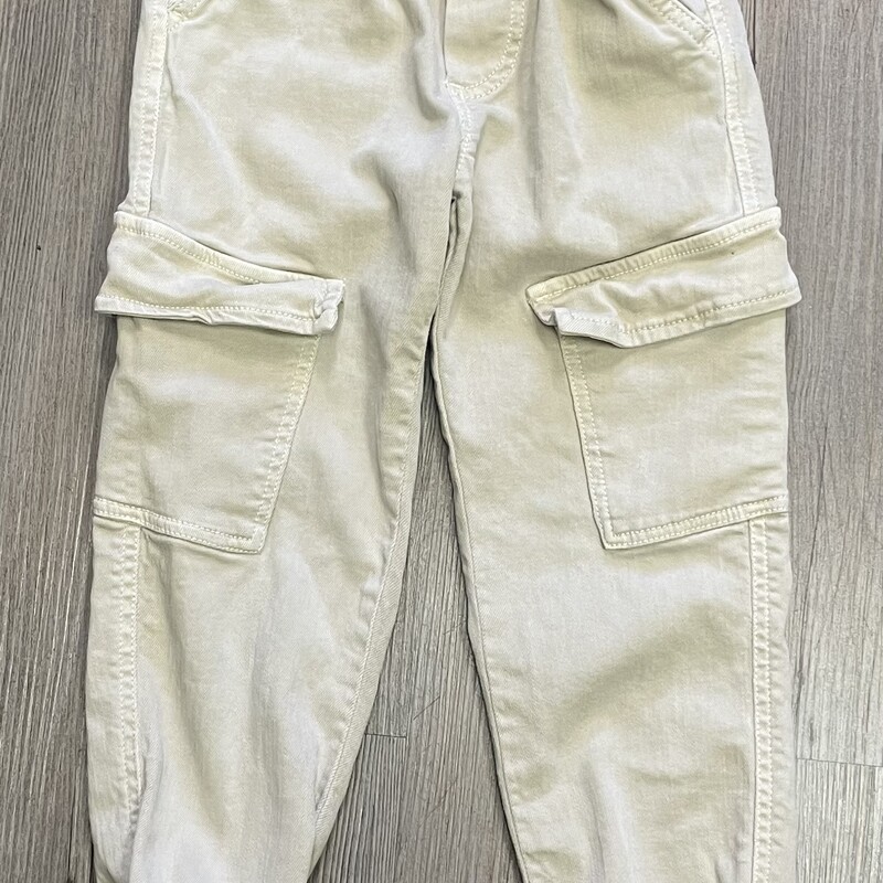 Zara Cargo Jogger Pants, Beige, Size: 6Y