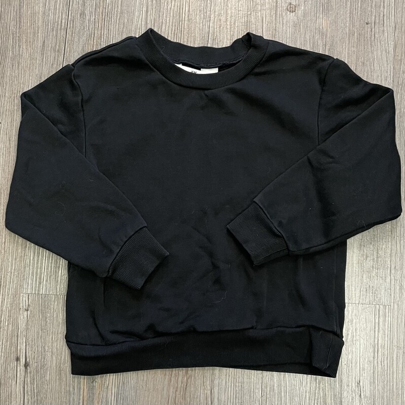 H&M Sweatshirt, Black, Size: 4-6Y