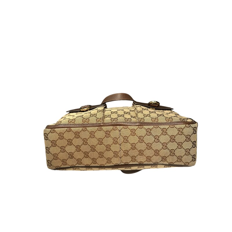 Gucci Abbey D Ring Tote<br />
 Brown<br />
Canvas tote with leather trim<br />
Code: 146247. 212792