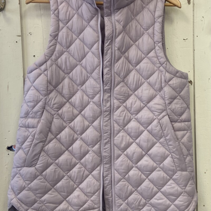 Lavender Quilt Zip Vest