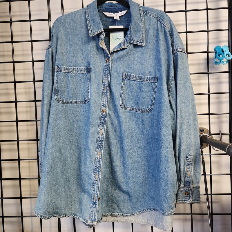 Old Navy Denim Shirt, Denim, Size: XXL