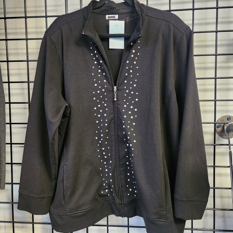 Alia Jacket, Blk/sil, Size: XL