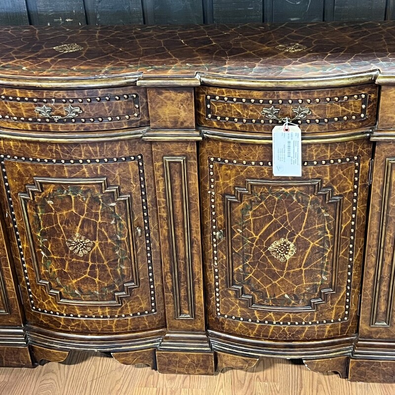 Sideboard Painted/Crackle, Drawers, Unique
64in wide x 16in deep x 33in tall