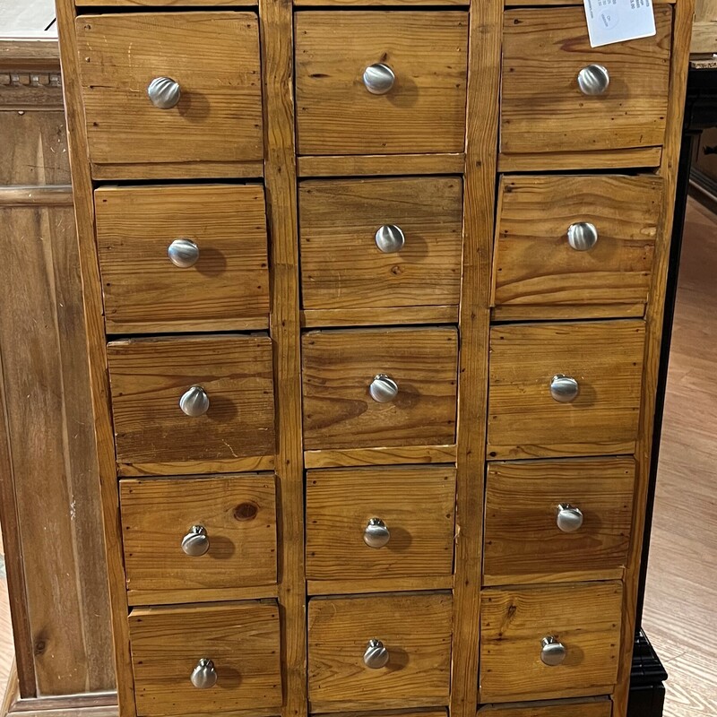 Apothecary 24 Drawers, Pine, Vintage
24in wide x 11in deep x 53in tall