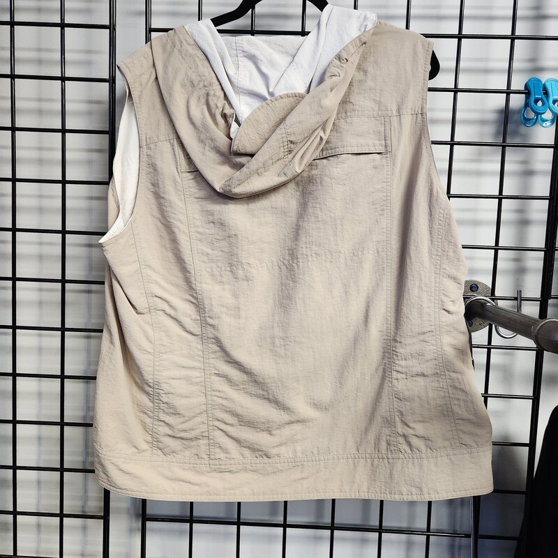 No Tag Vest, Tan, Size: 1X