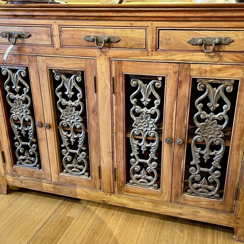 Cabinet Iron Accents, Wood,
Size: 62x20x43