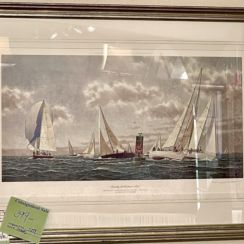 Print John Barber Sailing, Numbered,
Size: 36x25