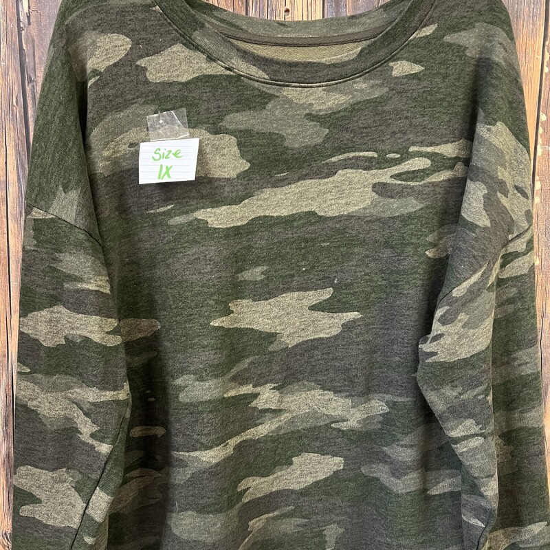 Camo Sweatshirt, Size: 1x