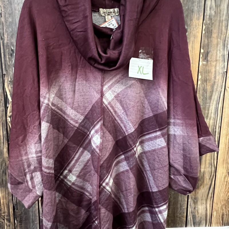 Maroon-gray Cape Shirt, Maroon, Size: XL