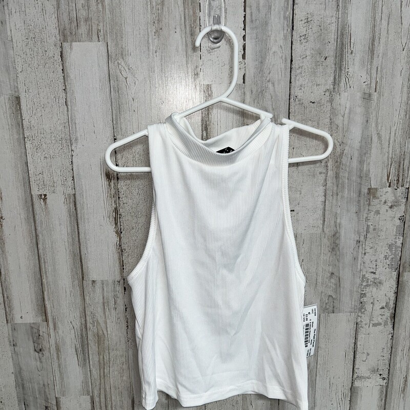 6 White Ribbed Tank