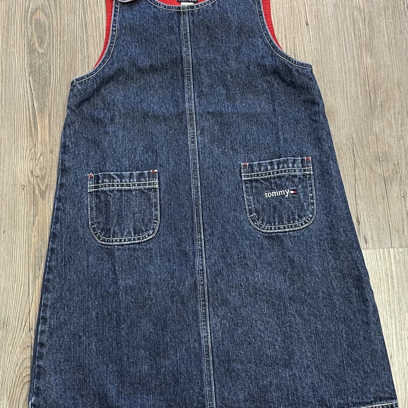 Tommy Denim Dress, Blue, Size: 6Y