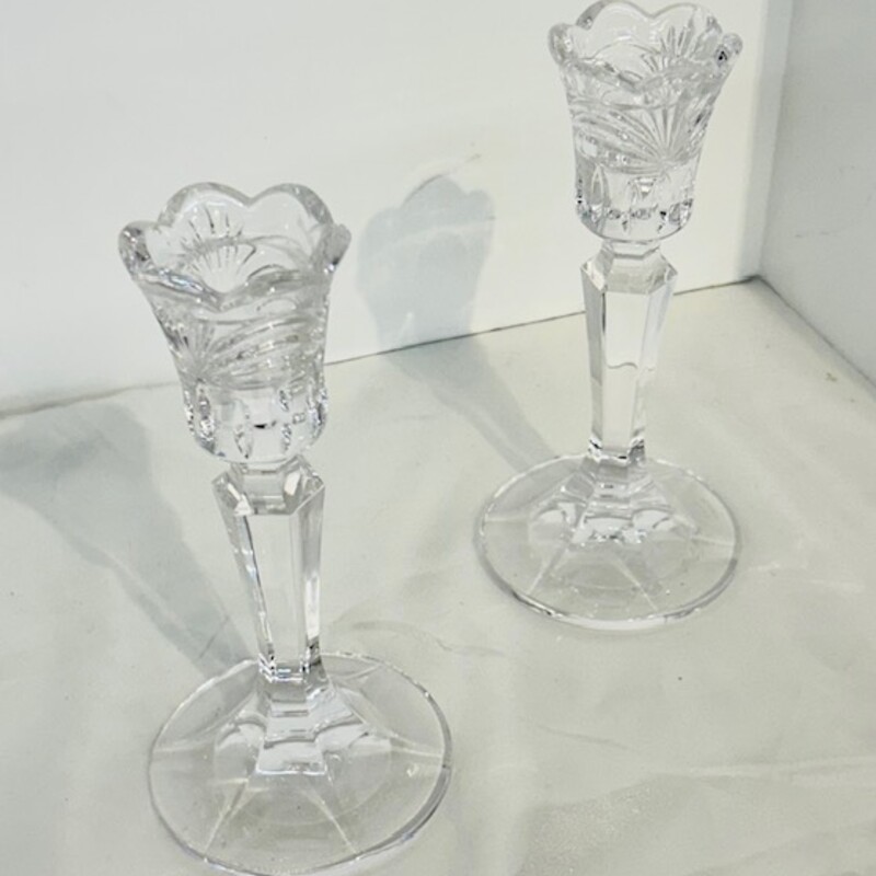 Set of 2 Marquis by Waterford Candlesticks
Clear Size: 3 x 6H