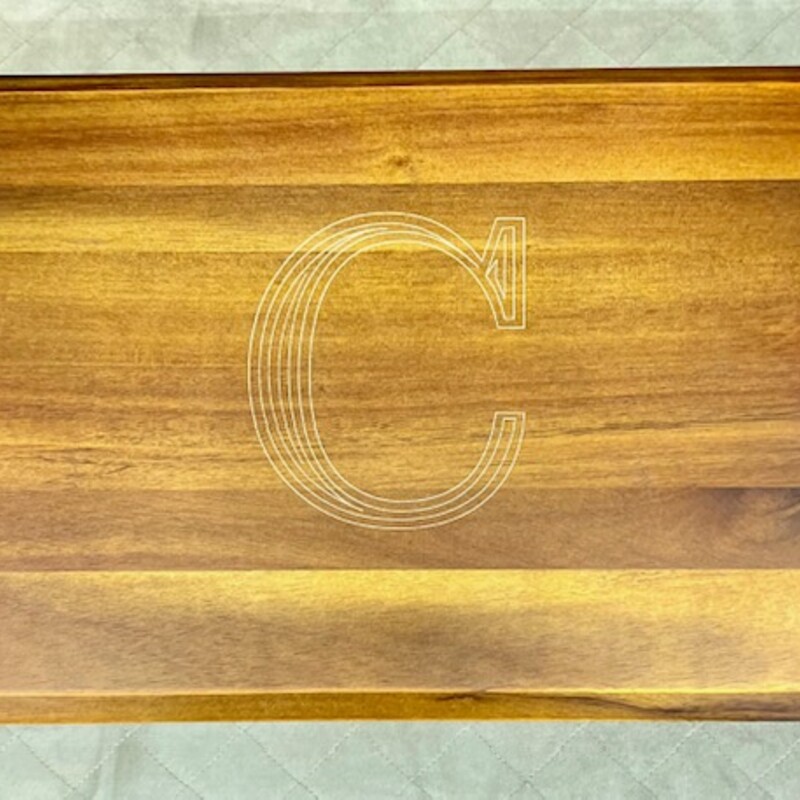 Wood C Cutting Board
Brown White
Size: 18x12H