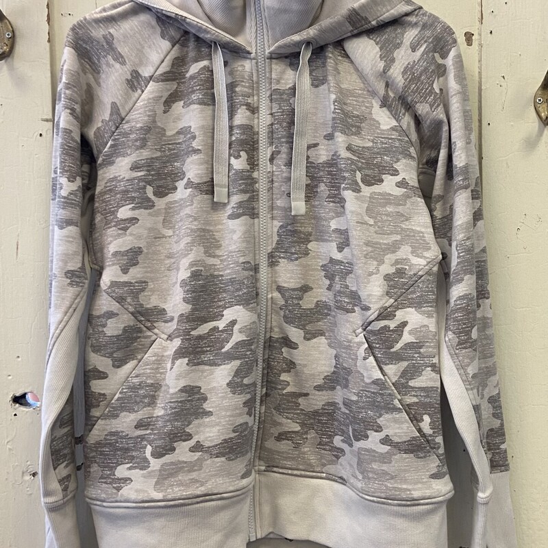 Oat/gry Camo Zip Hoodi