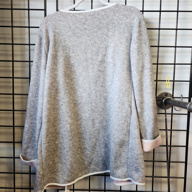 No Tag Sweater, Grey, Size: XL