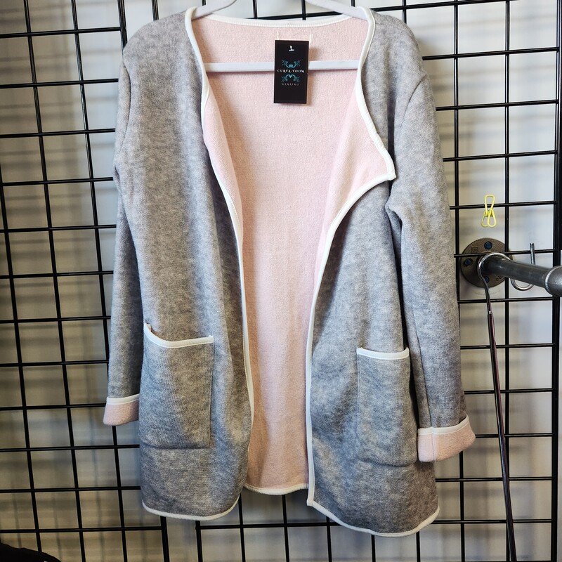 No Tag Sweater, Grey, Size: XL