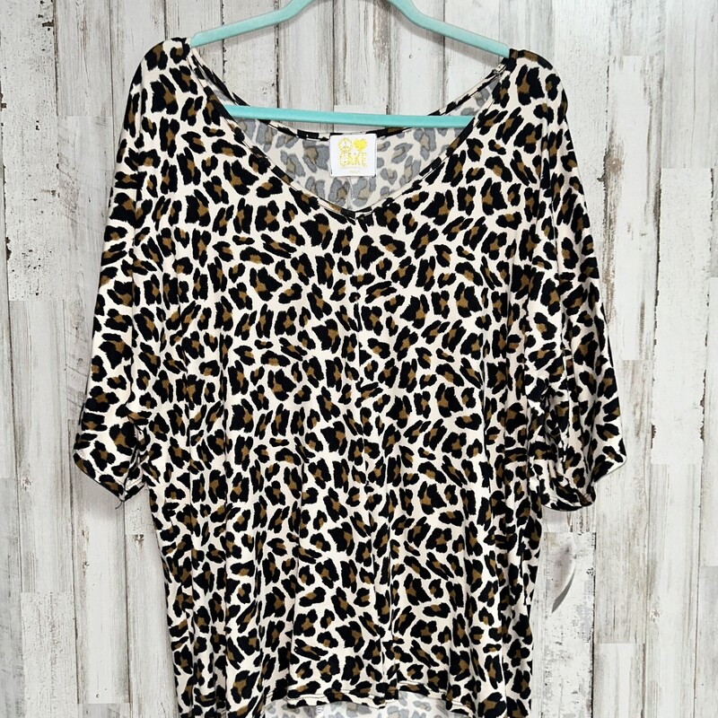 M Tan Leopard Top