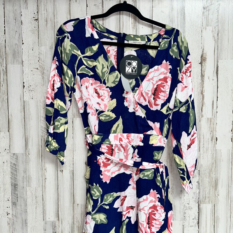 NEW L Blue Floral Romper