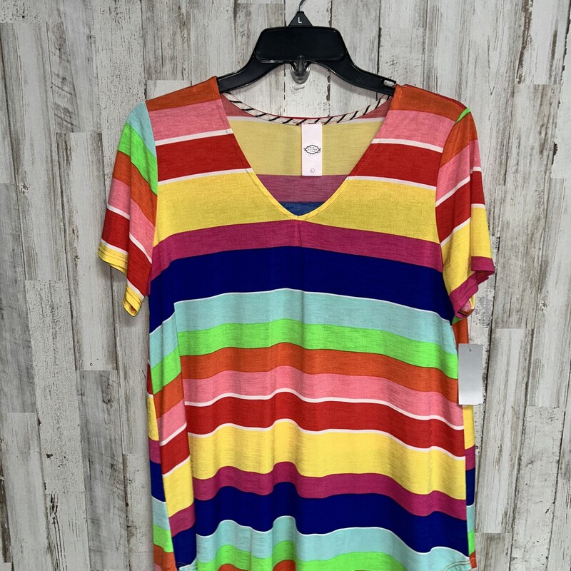 L Multi Color Stripe Top