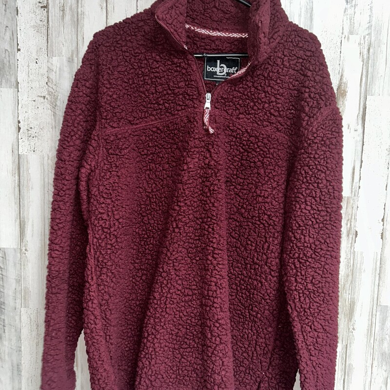 L Maroon Sherpa Pullover, Maroon, Size: Ladies L