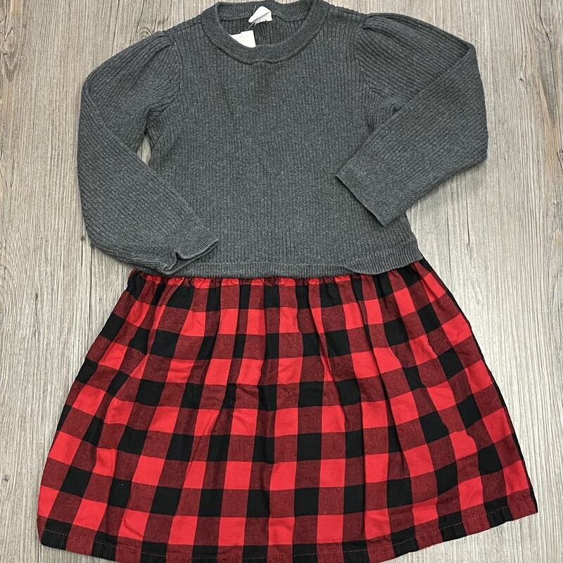 Gap Knit Plaid  Dress LS