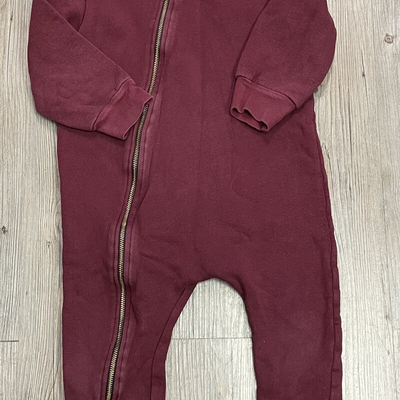 Mini Mioche Hooded Onesie, Maroon, Size: 4Y