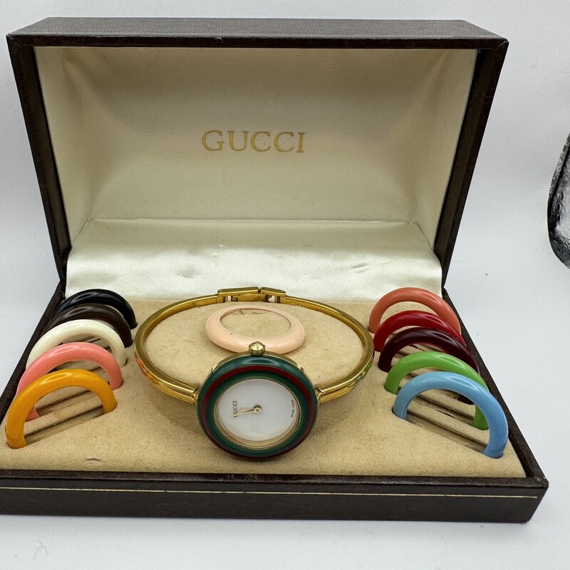 Gucci Ladies (Rare) 11/12.2 Bezel Change Watc, Gold, Size: None