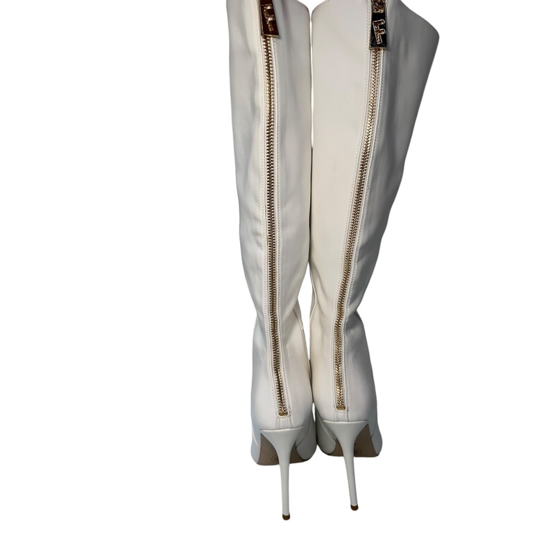 Femme Milano Stiletto Vegan Leather Pointed Toe<br />
White<br />
Size 39<br />
Comes with dust bag