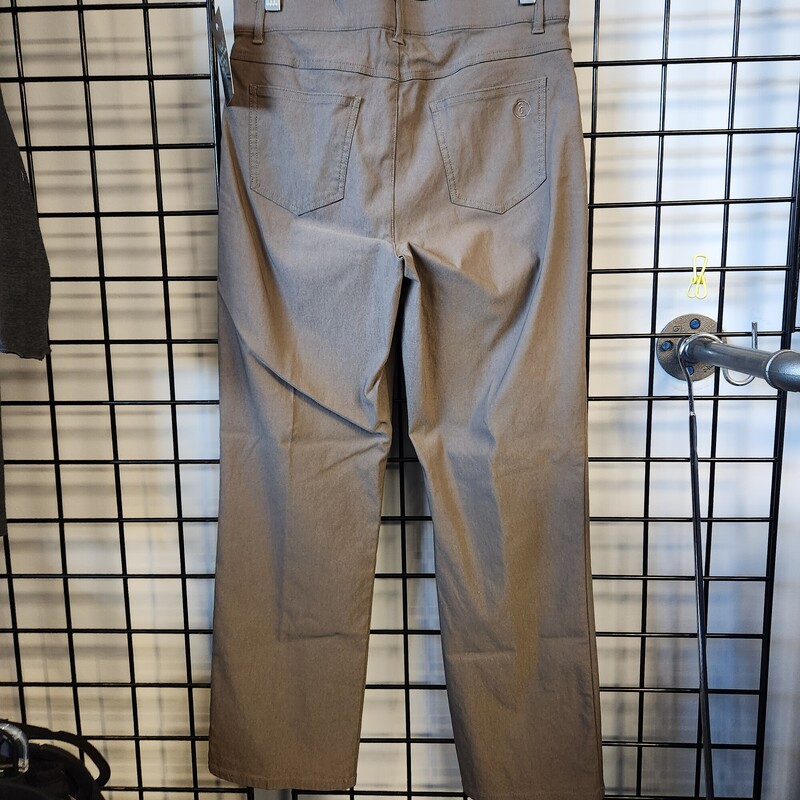 Simon Chang Slacks, Taupe, Size: 6