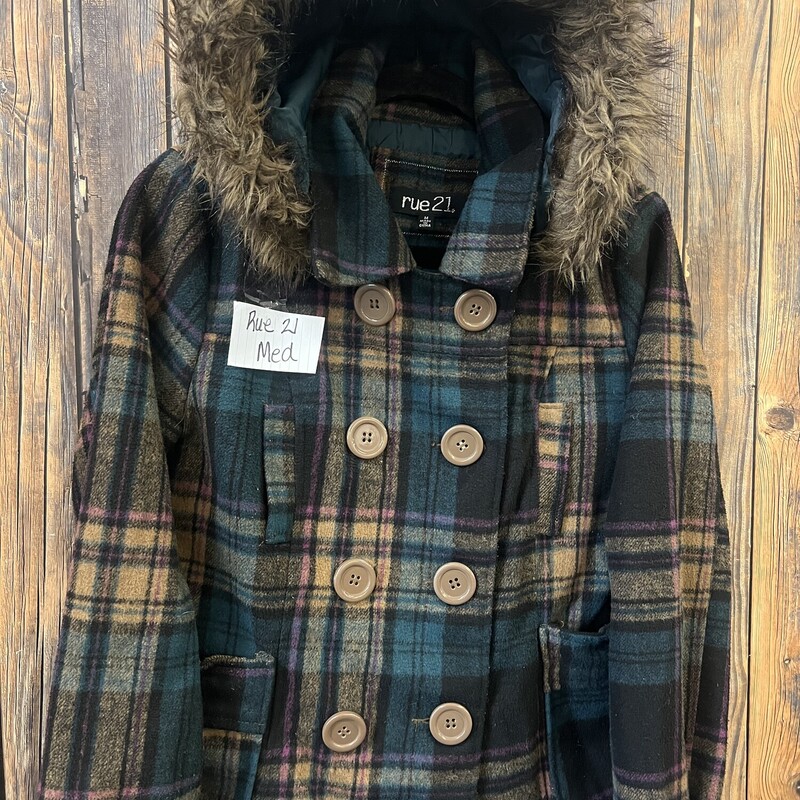 Green Plaid Rue 21 Coat