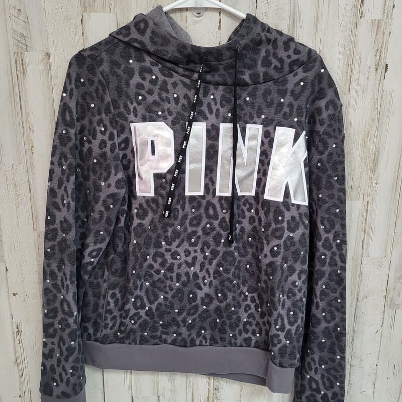 M Leopard Studded Hoodie