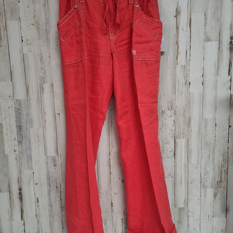 L Red Tie Trouser, Red, Size: Ladies L