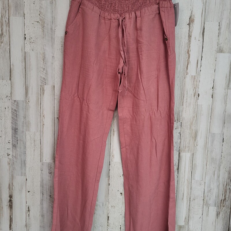 L Mauve Linen Pants