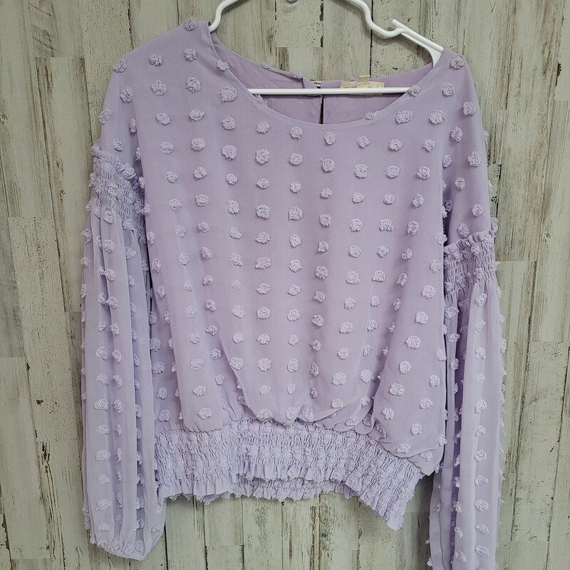 L Lilac Dotted Top