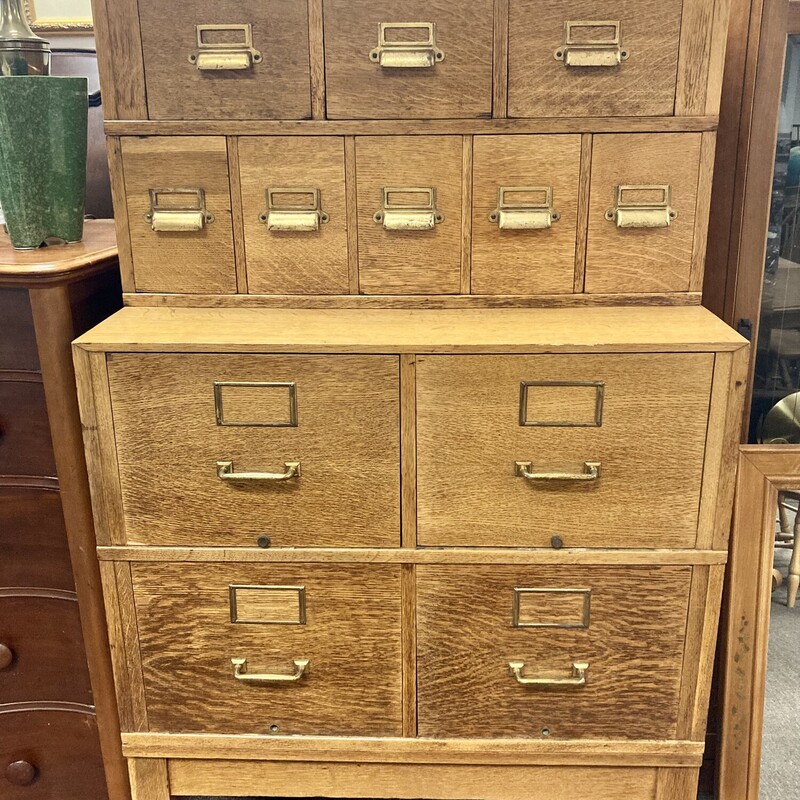 Vintage Oak File Cabinet