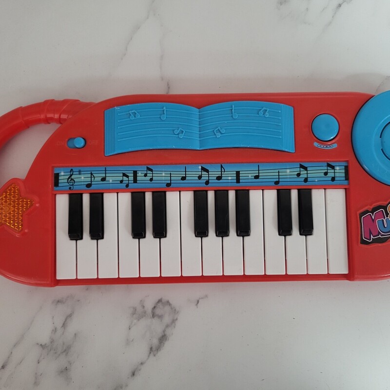 Red Musical Piano, Red, Size: Toys