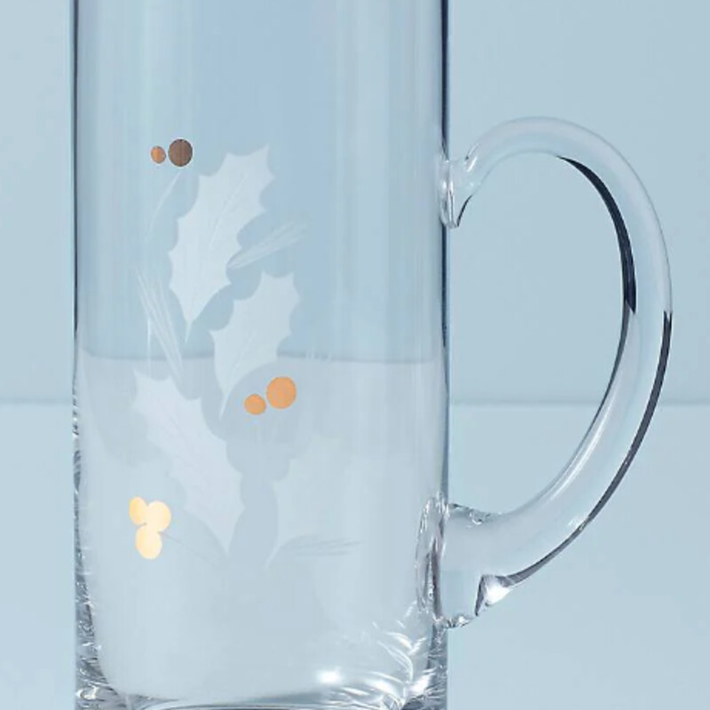 Lenox Holiday Pitcher
Clear Gold
Size: 4x10H