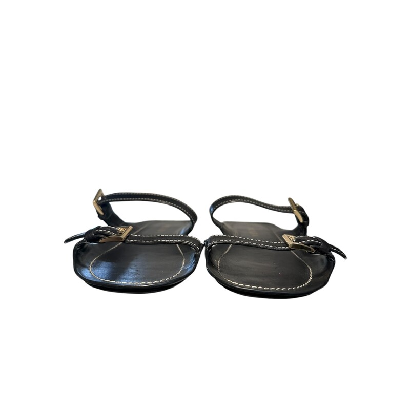 Prada Sandali Two Strap Sandal<br />
Size 40<br />
Some scratches on leather