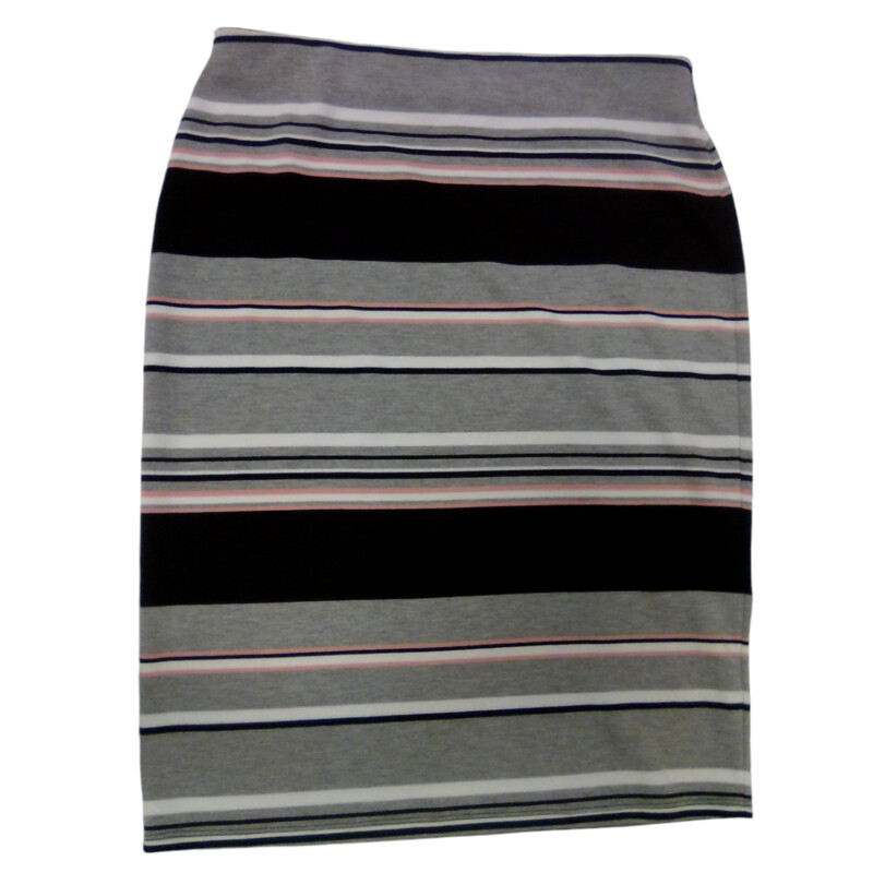 Skirt: Stripes Pink/black