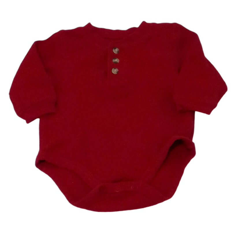 Long Sleeve Onesie: Red