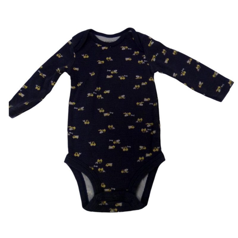 Long Sleeve Onesie: Truck