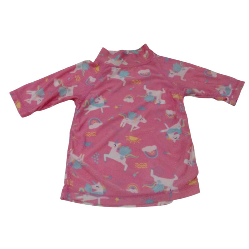 Swim Shirt:pink/unicorns