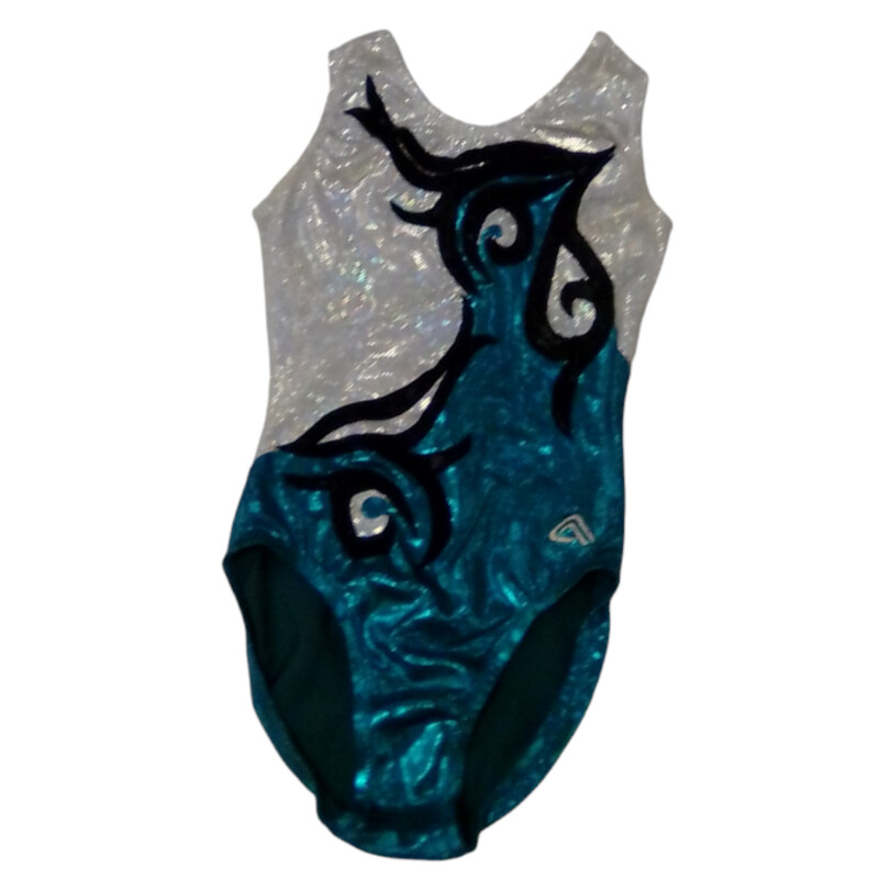 Leotard:white/teal Sparkl