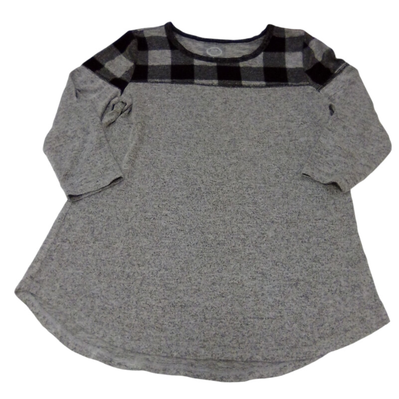 3/4 Sleeve Shirt: Grey