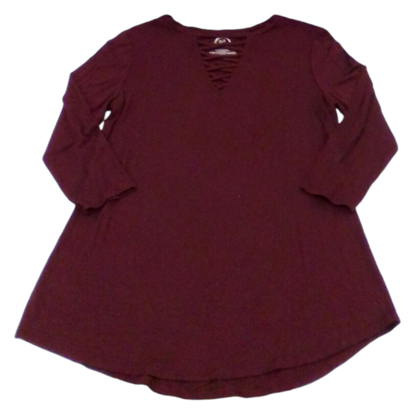 3/4 Sleeve Shirt:Maroon