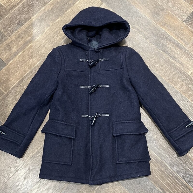 Futurama Lined Wool Coat, Navy, Size: 7-8Y