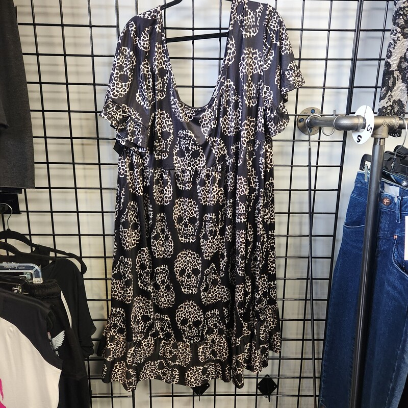 Miss Looks Dress, Skulls, Size: 3X