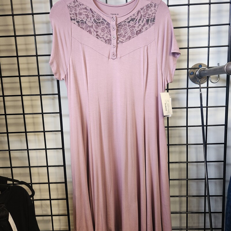 Dress Super Soft NEW, Mauve, Size: L
fits more like a XL to 1X